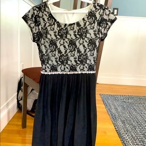 Girls black holiday dress